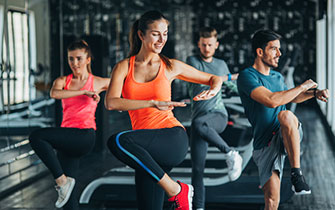 group class and cardio training rocks fitness guru